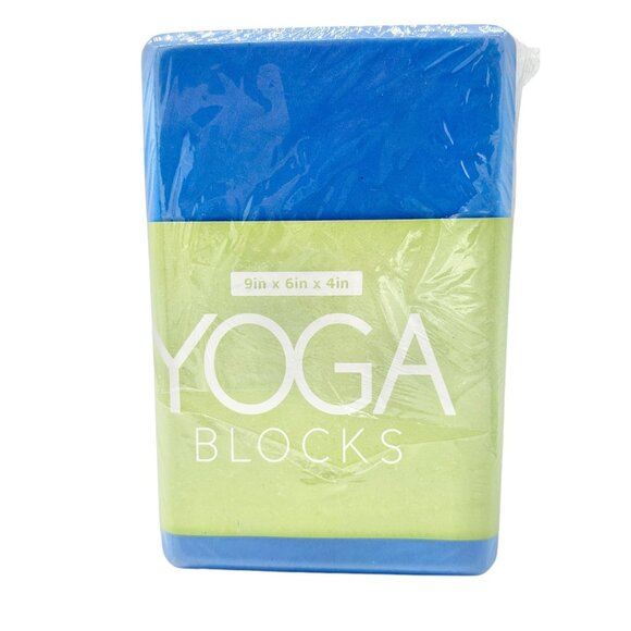 Gaiam Yoga Blocks AND Grippy Yoga Anklets Set Blue NIP - Picture 3 of 8